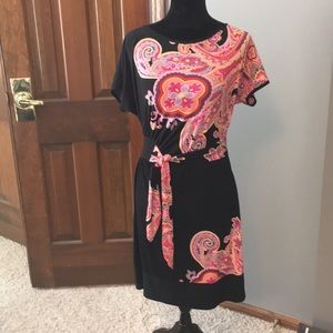 Bright pinks and oranges dress